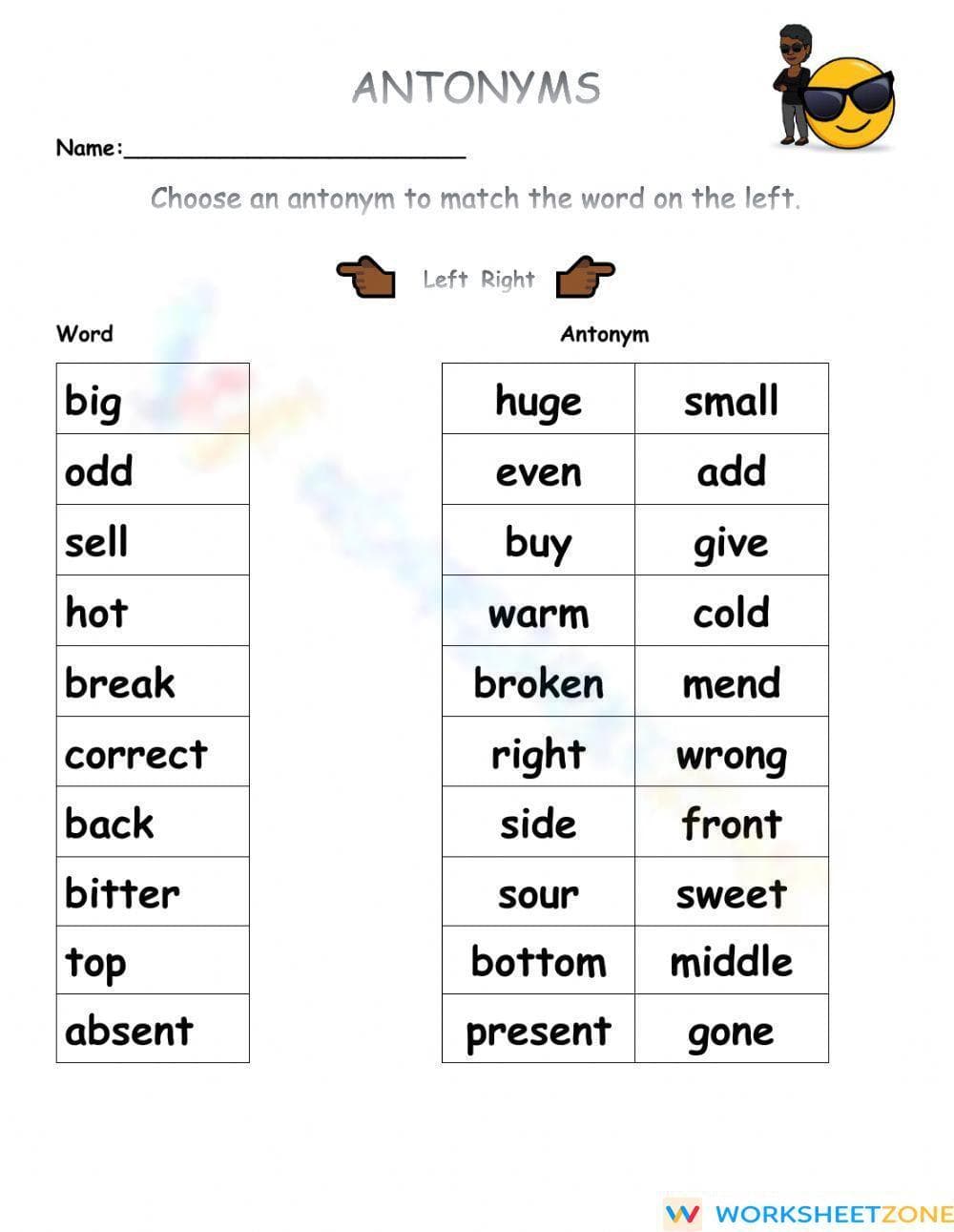 Antonyms - Page 1