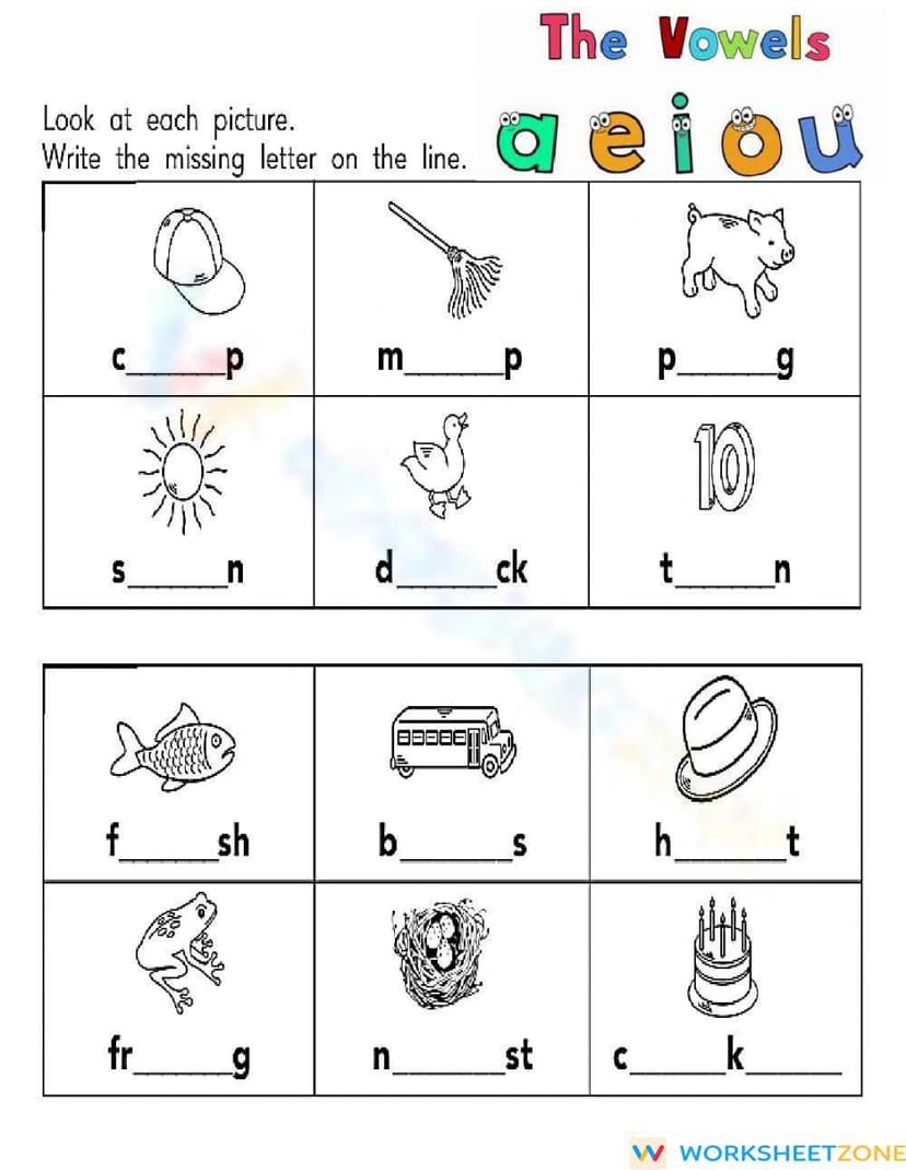 Essential Vowel Sounds Worksheet | Grade 1 Phonics