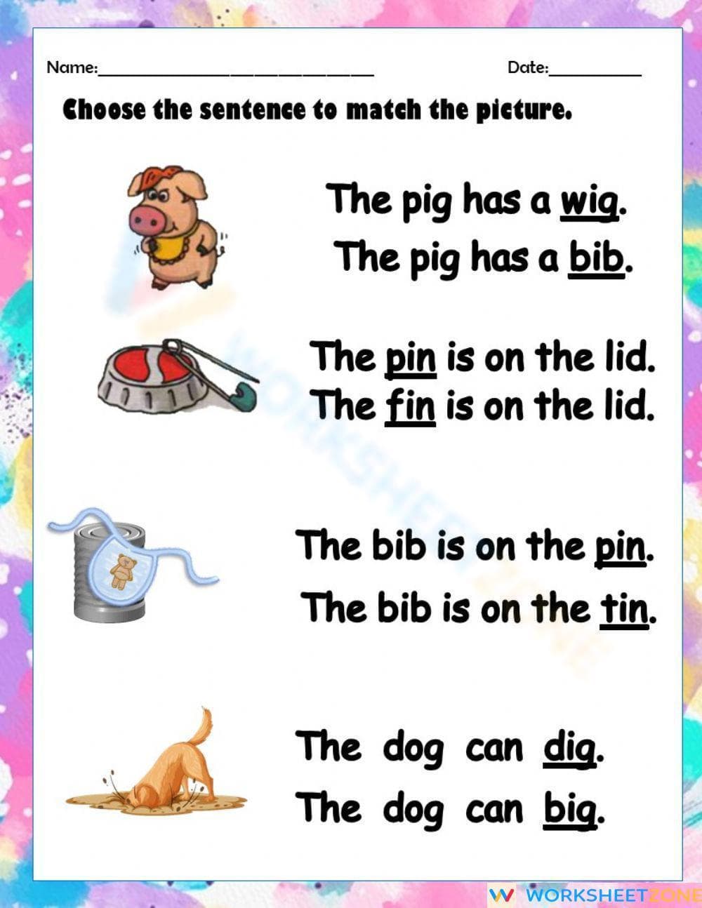 Essential Short 'i' CVC Words Worksheet | Grade K-1 Aligned - Page 1