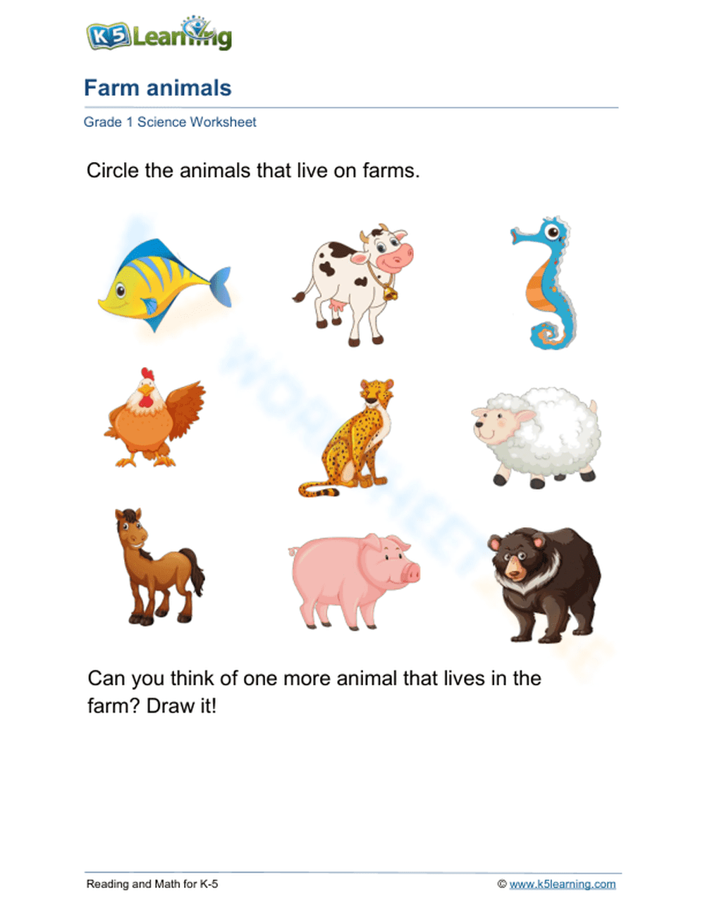 Identifying Farm Animals and Their Habitats - Page 1