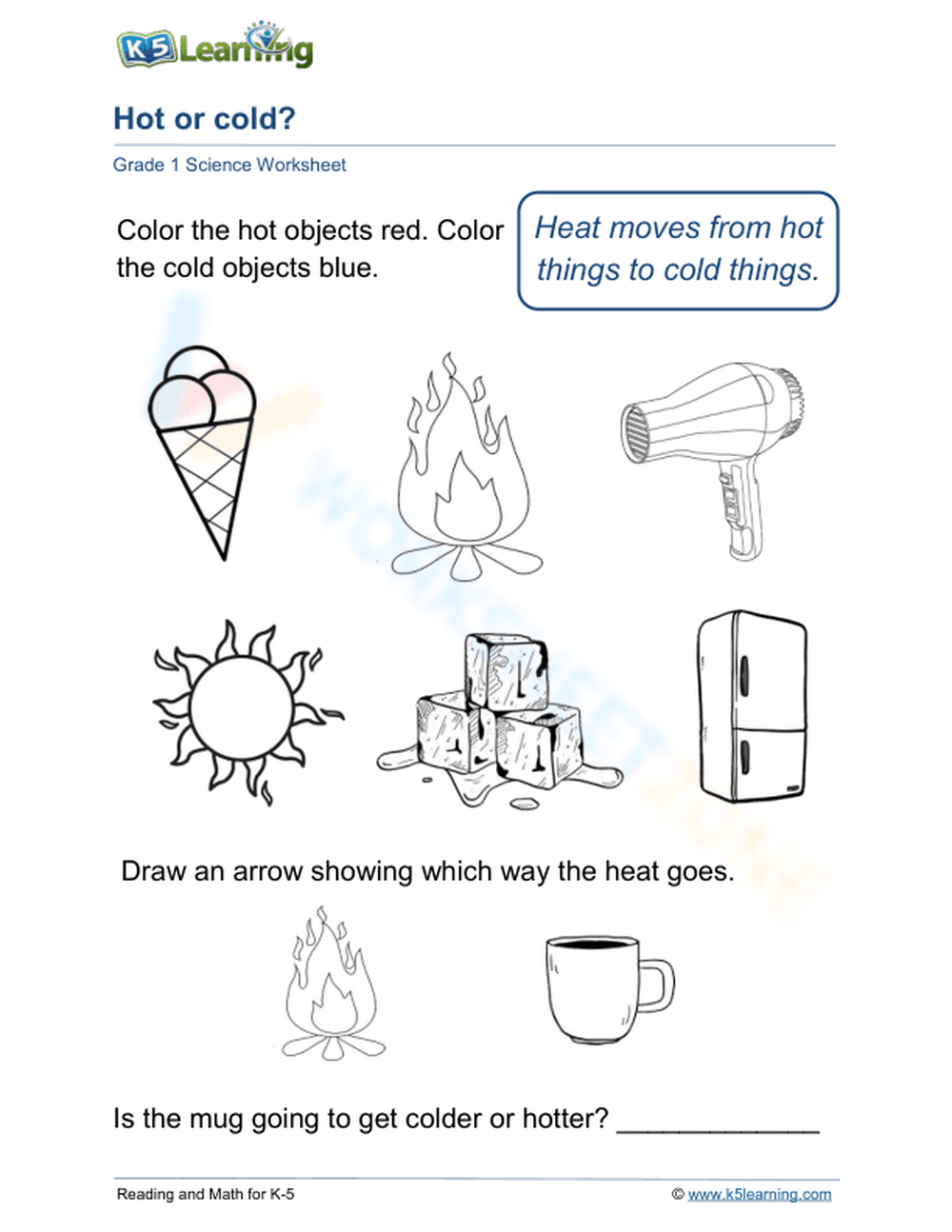 Identifying Hot or Cold Objects - Page 1