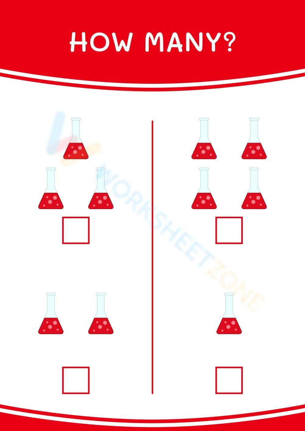 Counting Objects Worksheet for Early Learners - Page 1