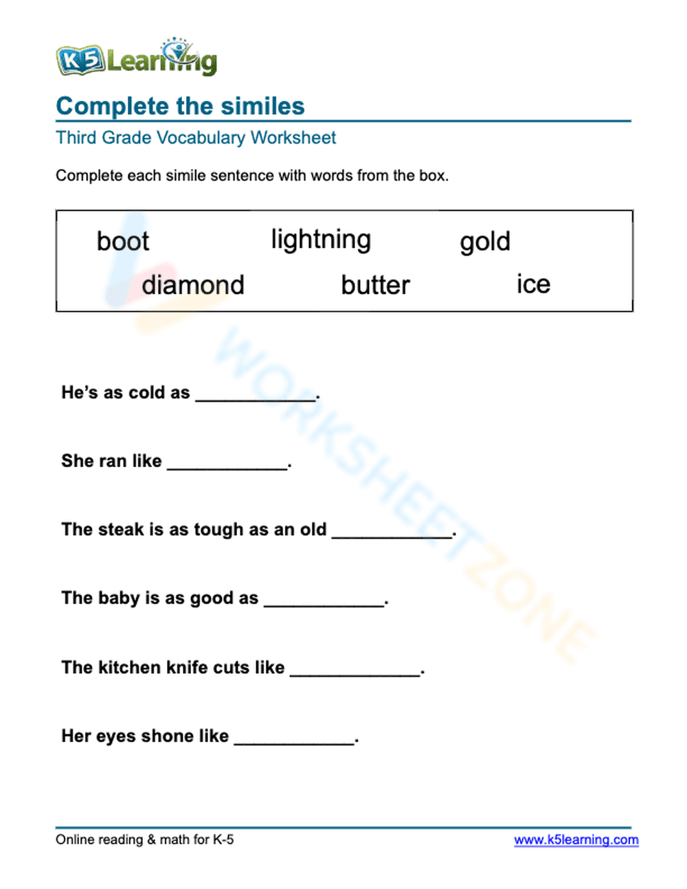 Similes 5 - Page 1