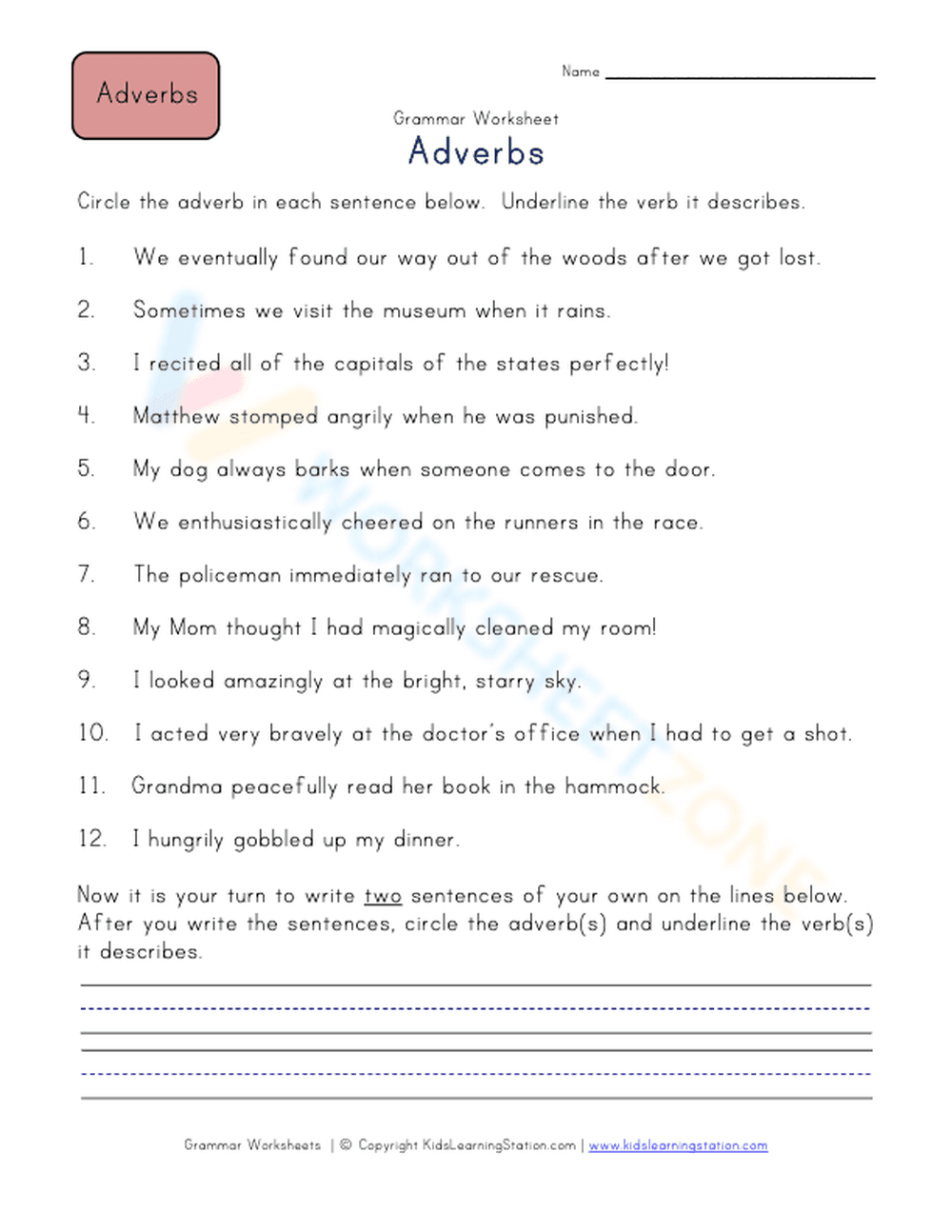 Adverbs 4 - Page 1