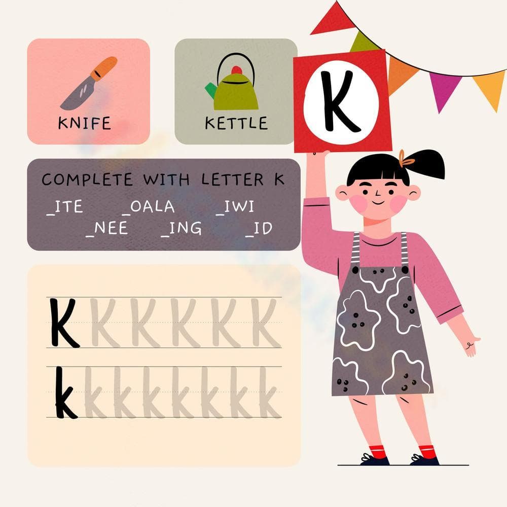 Learn the Letter K: Alphabet Recognition - Page 1