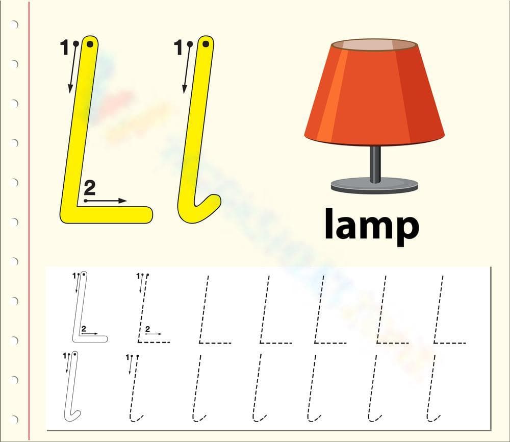 L is for Lamp: Connecting Letter L - Page 1