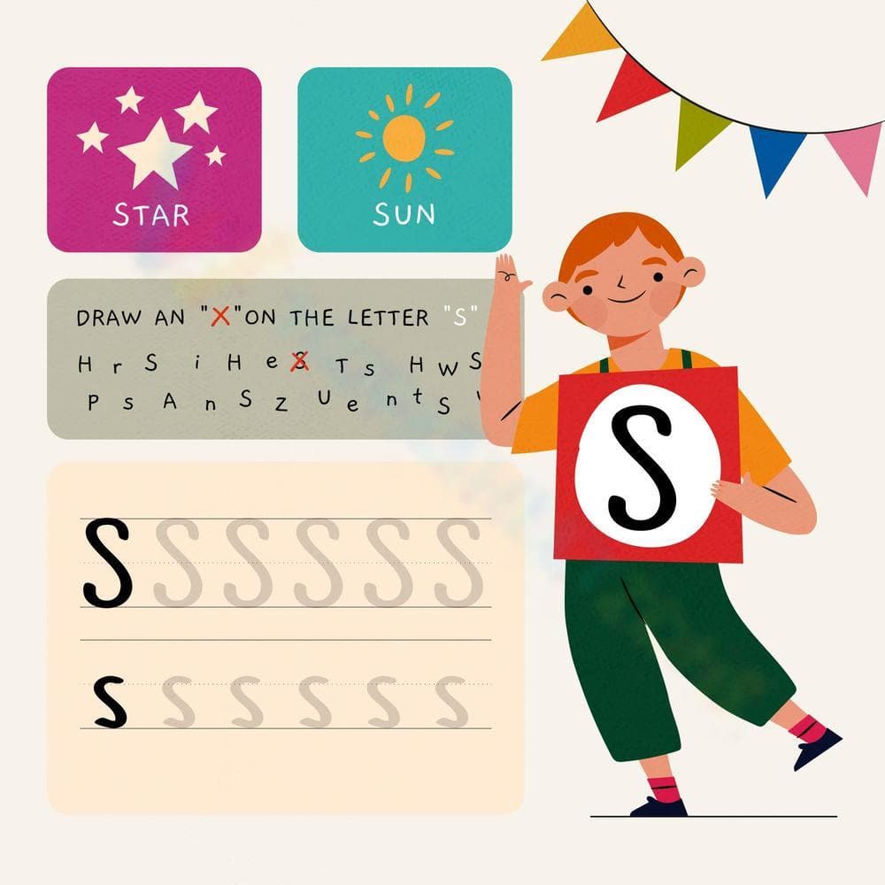 Printable Worksheet for Kids to Trace Letter S - Page 1
