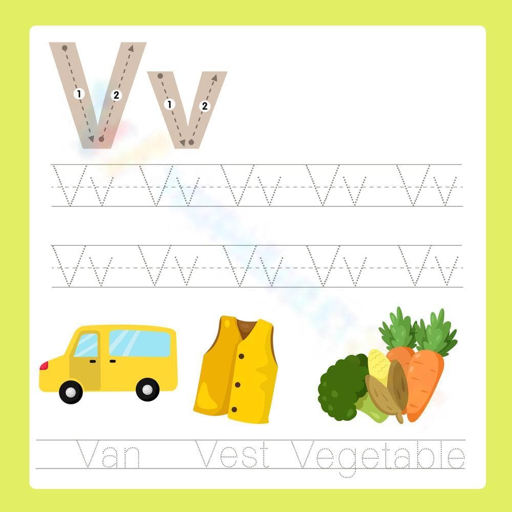 Learn the Letter V Worksheet - Page 1