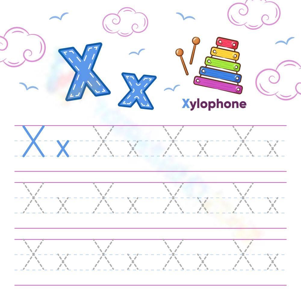 Learn to Write X With Xylophone  - Page 1