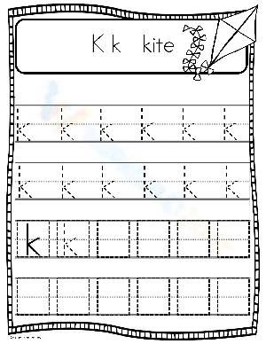 Recognizing Letter 'K' Practice Sheet