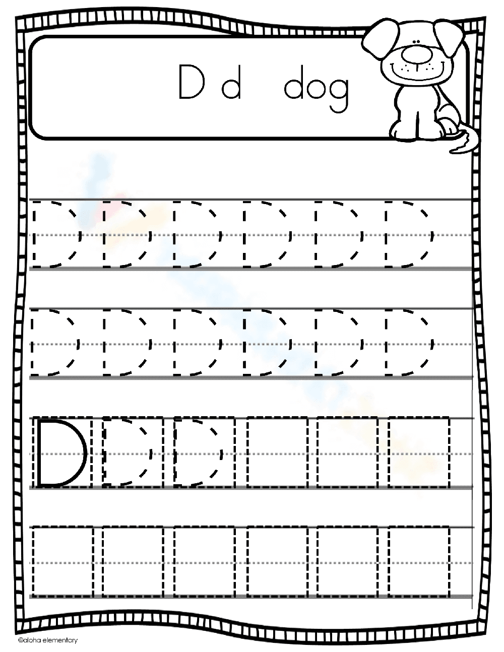 Master the Letter D: Alphabet Worksheet for Kids  - Page 1