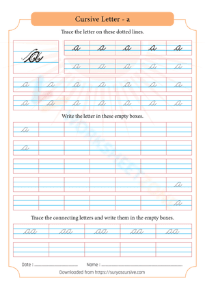 Cursive Handwriting: Mastering the Letter A