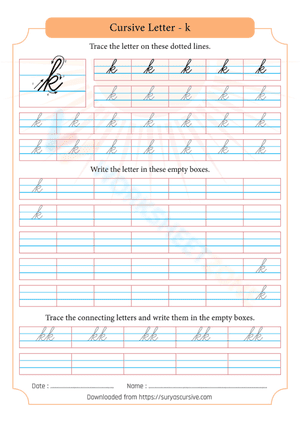 Cursive Handwriting: Mastering the Letter K 