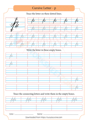 Cursive Handwriting: Mastering the Letter P 