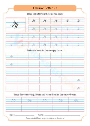 Cursive Handwriting: Perfecting the Letter R 