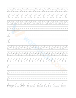 Practice Writing Letter L
