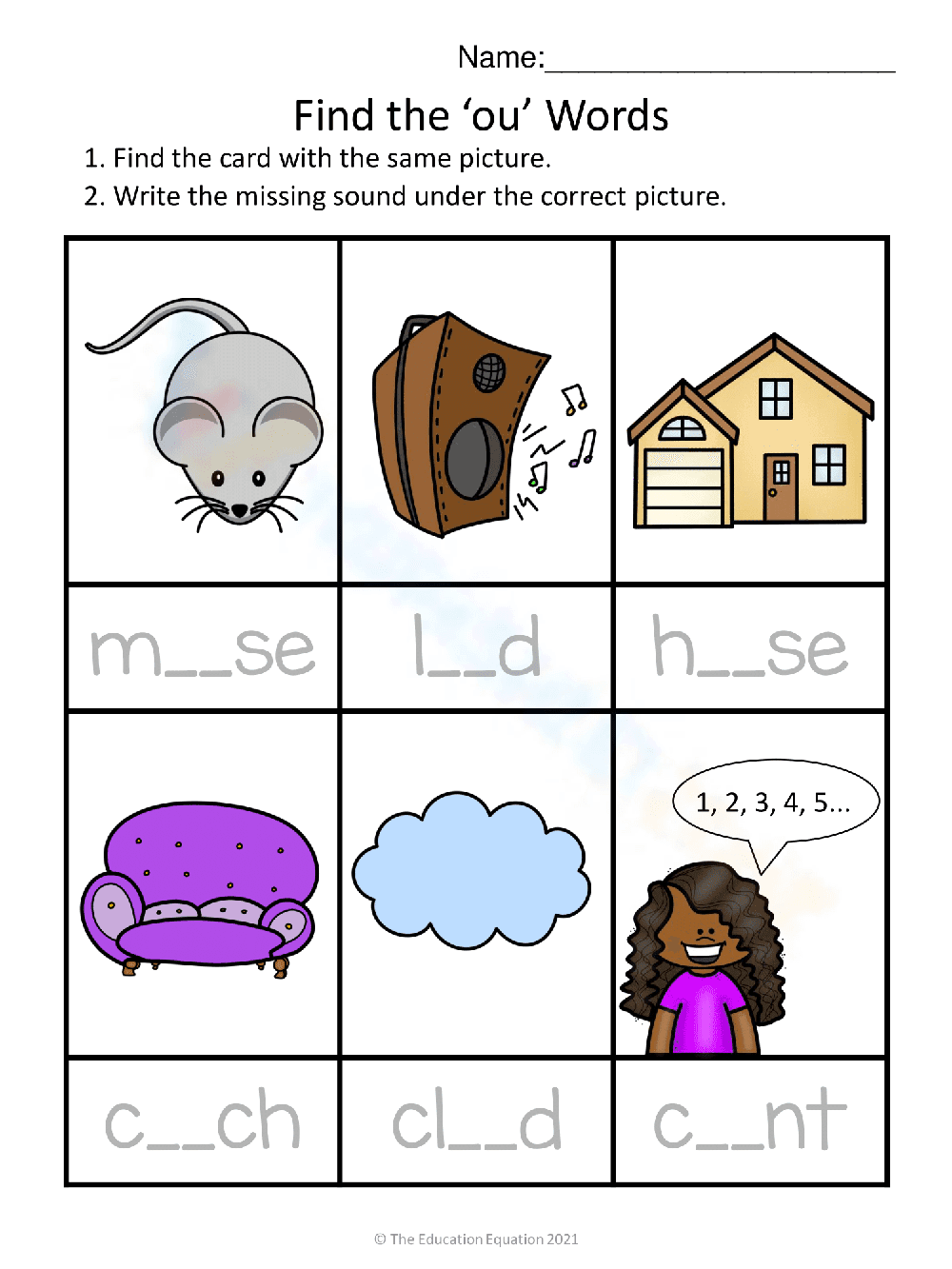 Improve Phonics with Vowel Teams Exercises - Page 1