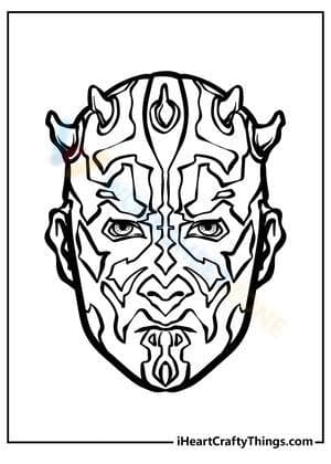Darth Maul from Star Wars Coloring Page