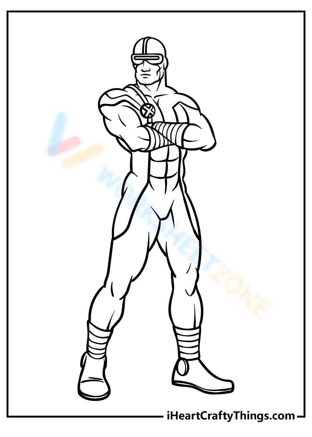 Cyclops Coloring Page for Superhero Fans - Page 1