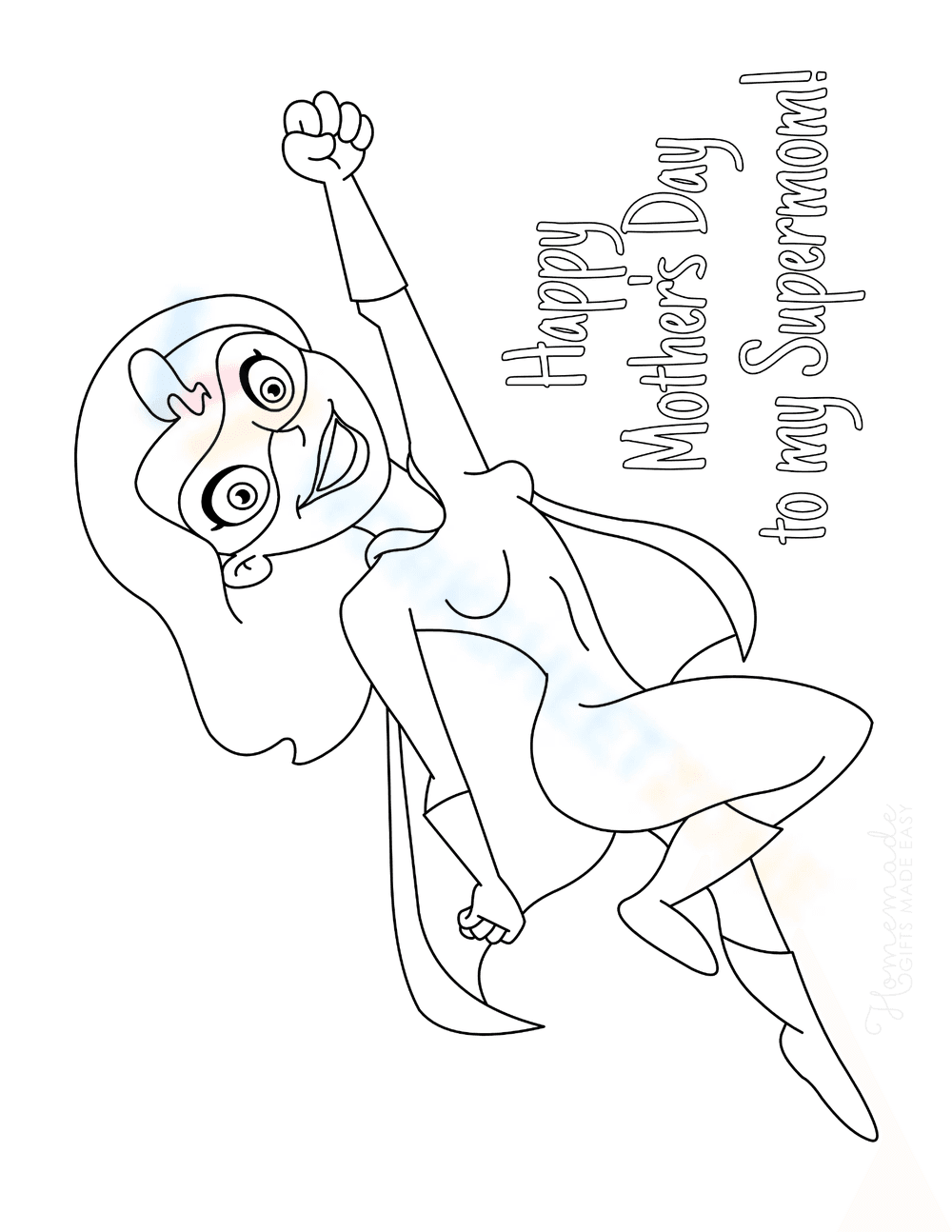 Supermom Cartoon Illustration - Page 1