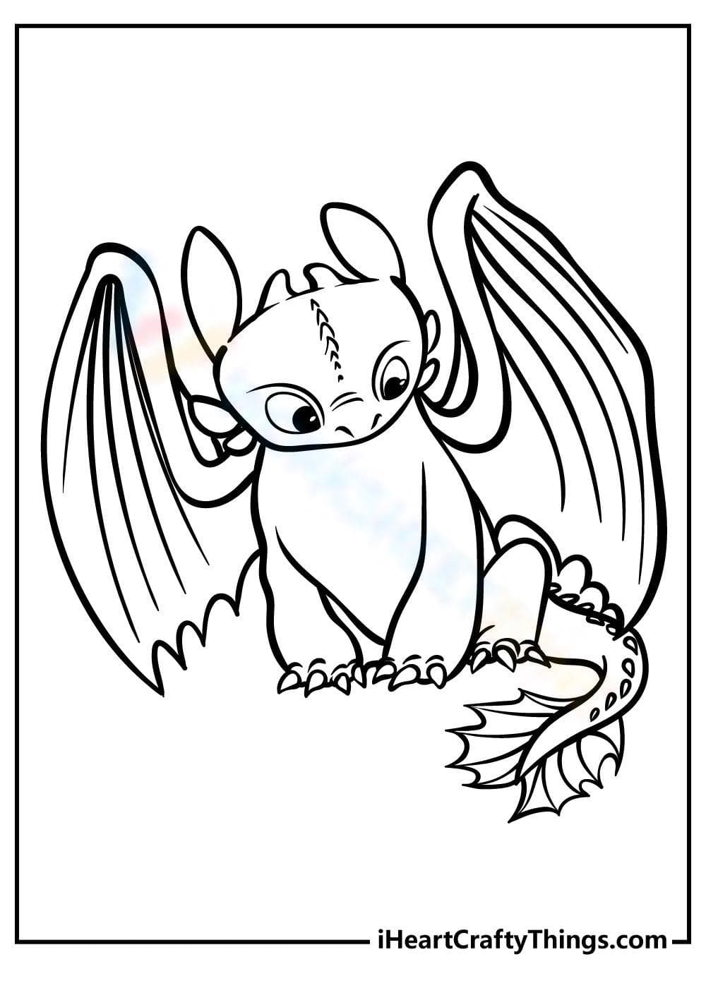 Toothless Coloring Fun - Page 1