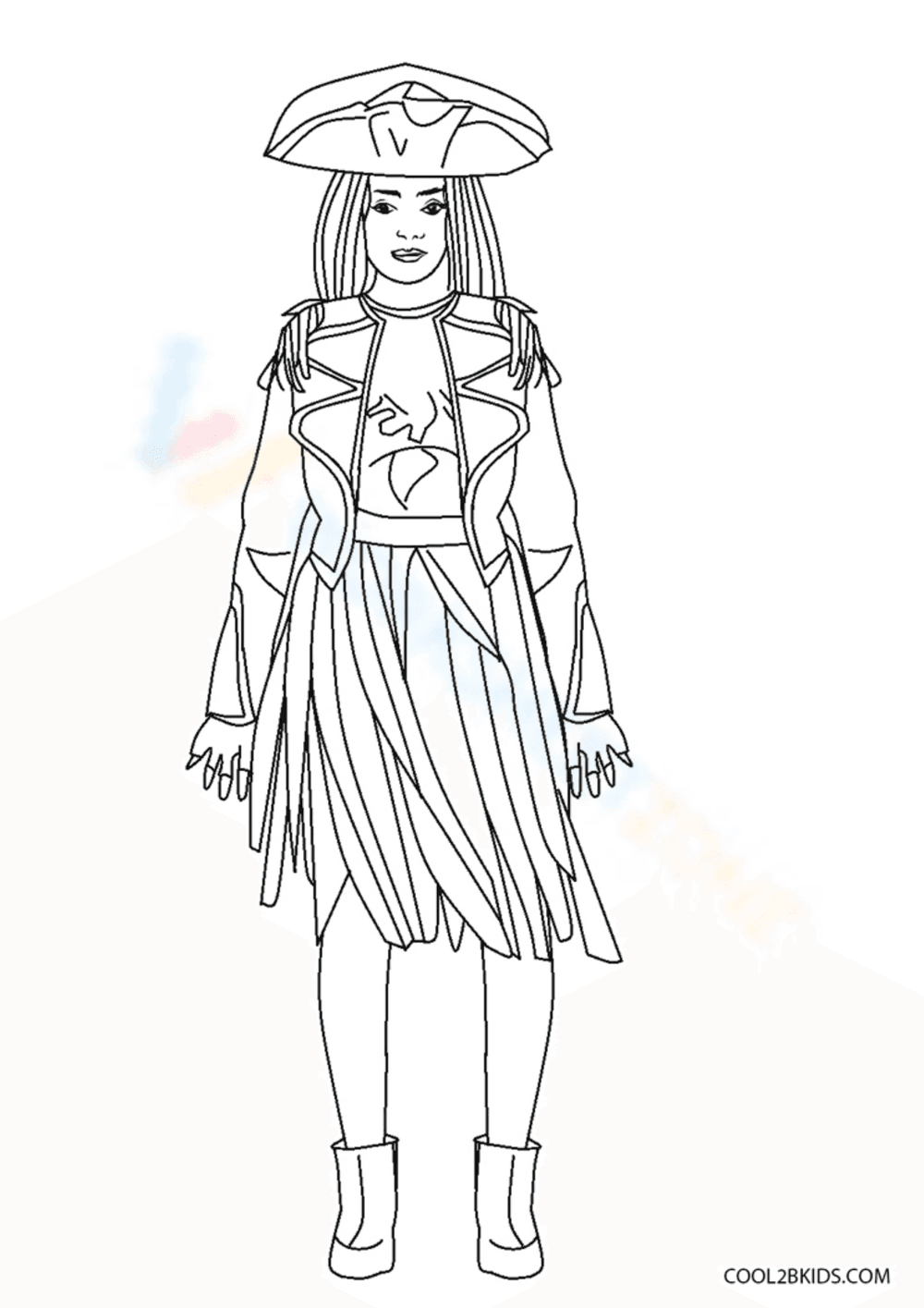 Uma Descendants Coloring Page - Page 1