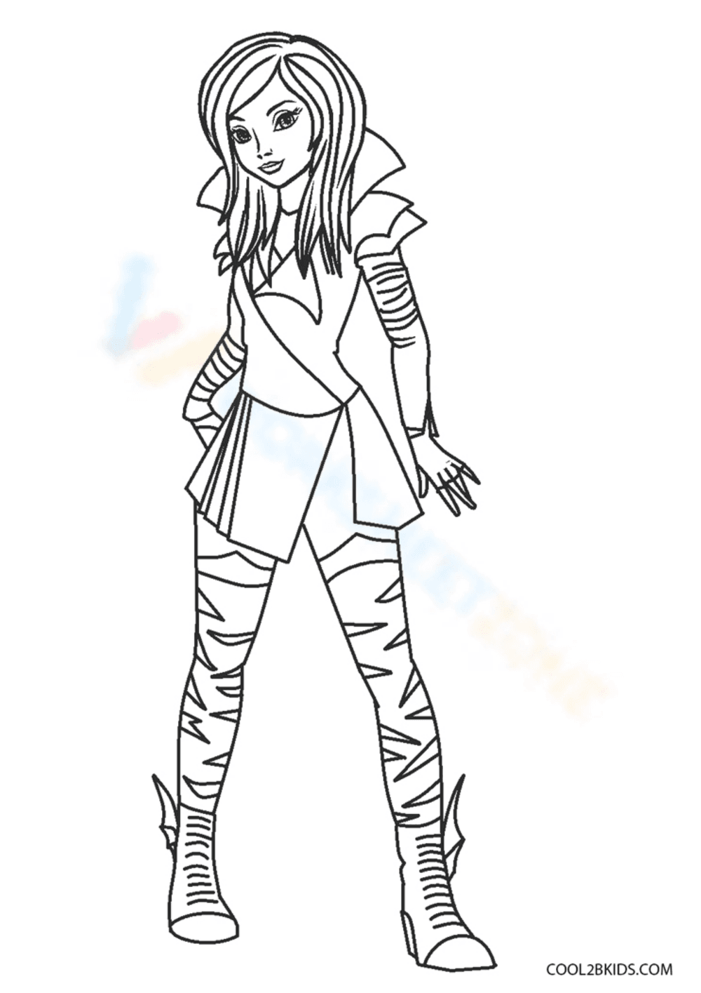 Descendants Coloring Page: Mal - Page 1