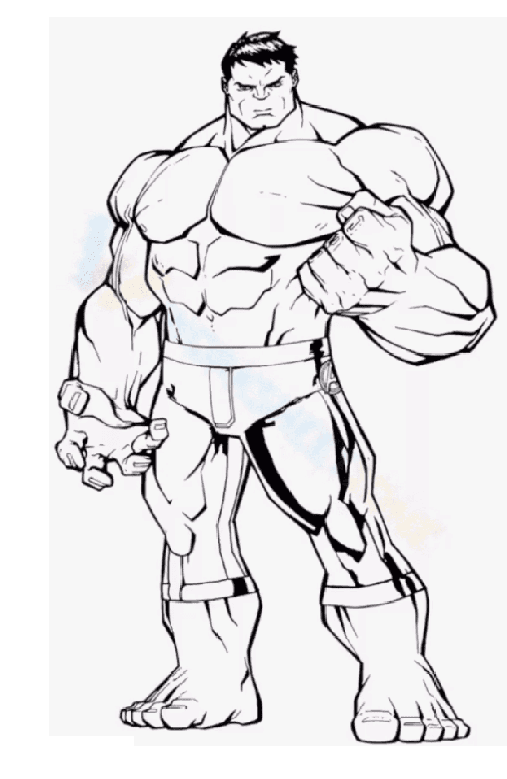 Hulk Smash Coloring Page | Marvel Heroes - Page 1