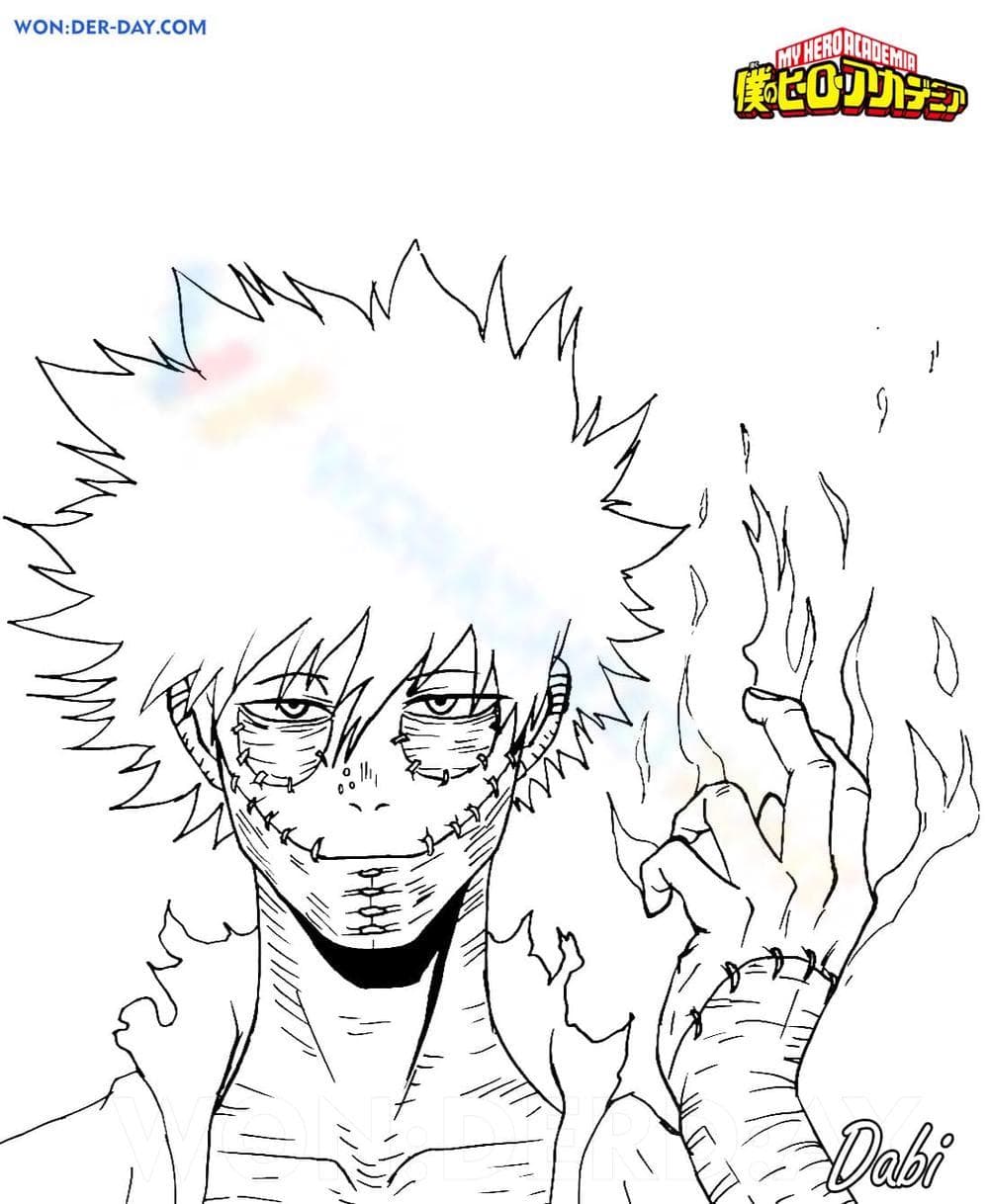Dabi Character-Themed Worksheet - Page 1