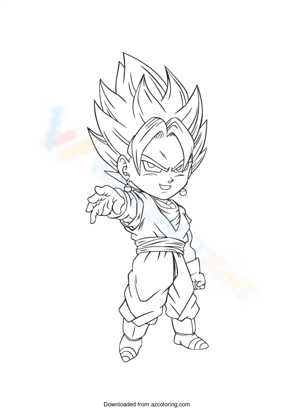 Goku Character Portrait Worksheet - Page 1