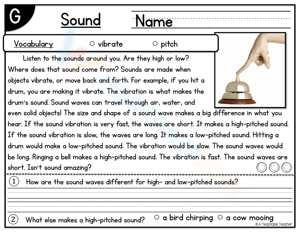 Exploring Sound Worksheet - Page 1