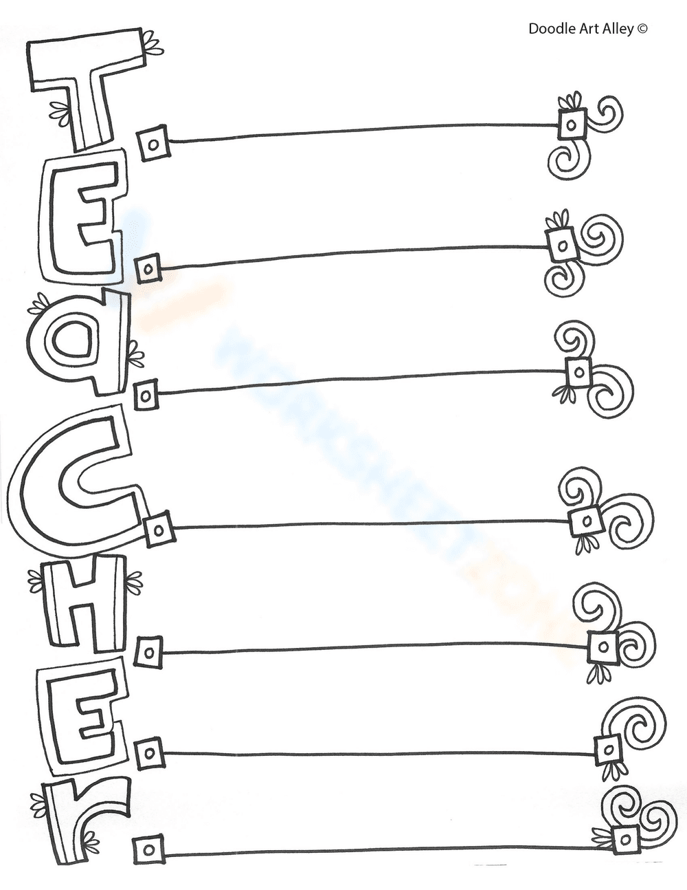 Teacher Poem: Creative Writing Activity - Page 1