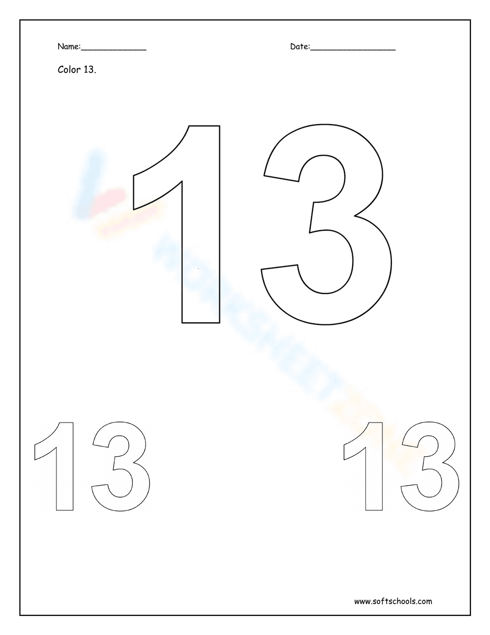 Practice Number Thirteen: Activity Worksheet - Page 1