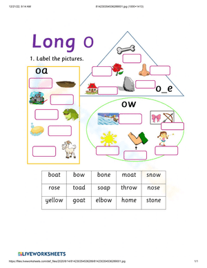Explore Long O Words with This Worksheet