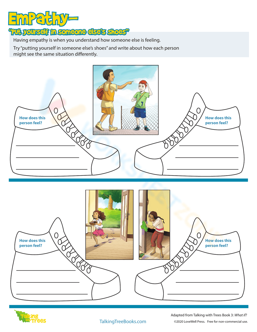 Understanding Empathy Worksheet - Page 1