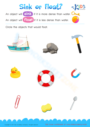 Engaging Sink or Float Worksheet for Science Students