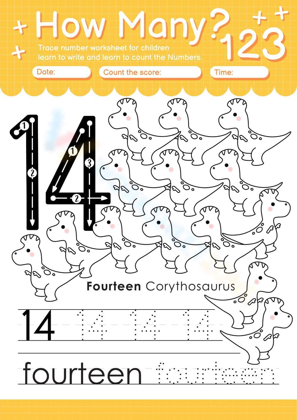 Practice Number 14 with this Worksheet - Page 1
