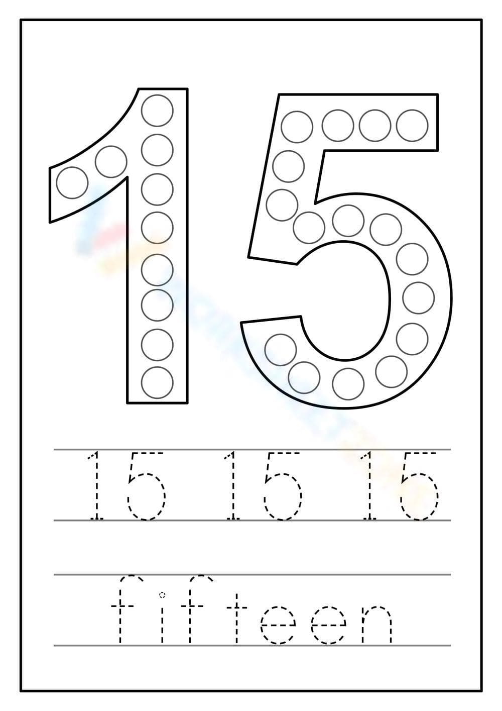 Counting Practice to 15: Number Skills - Page 1