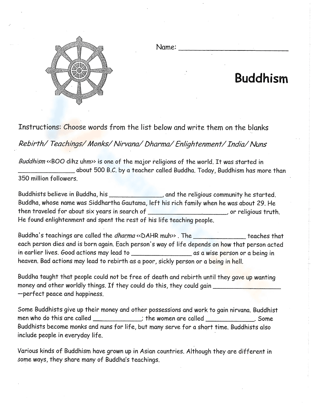 Understanding Buddhism - Page 1