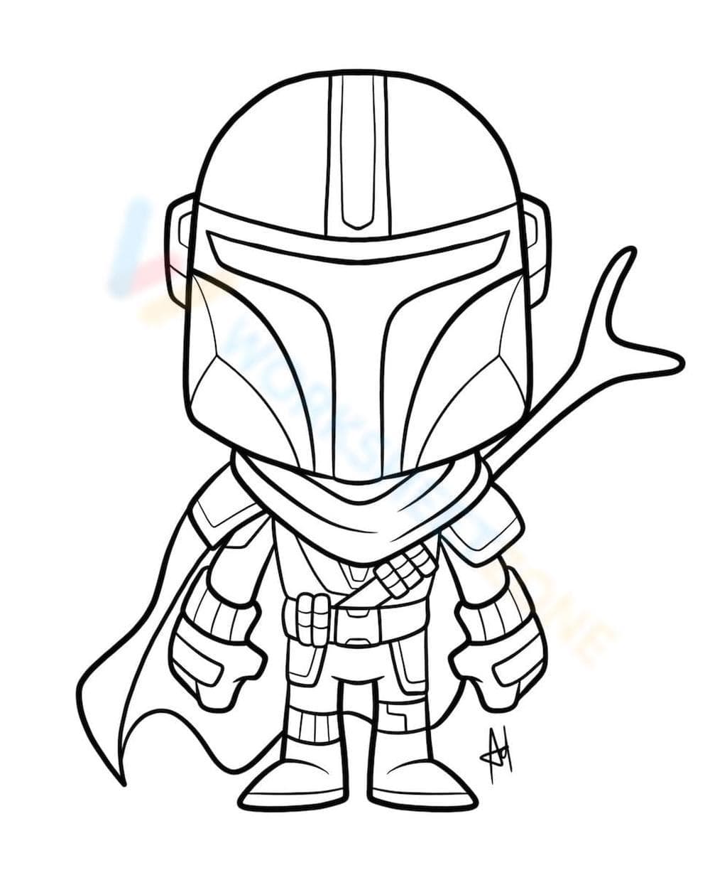 Chibi Character Drawing Worksheet - Page 1