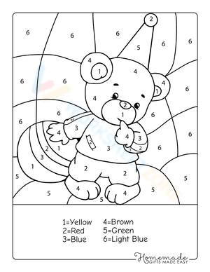 Cute Bear Coloring Worksheet