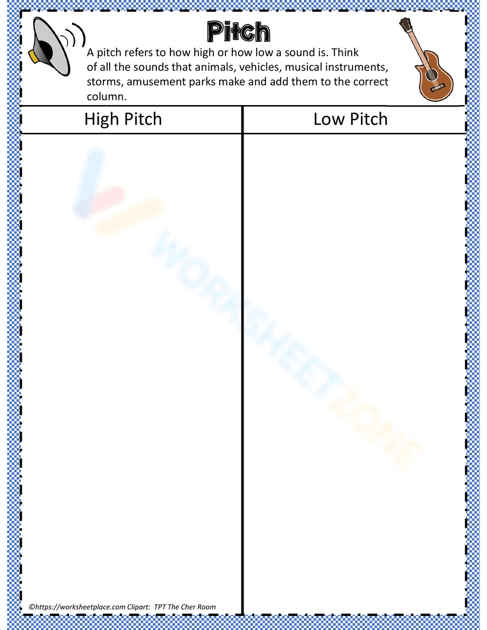 Understanding Pitch Worksheet - Page 1