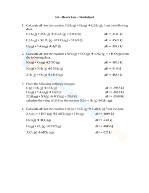 Applying Hess's Law in Thermochemistry