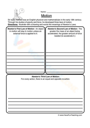 Understanding Motion Worksheet