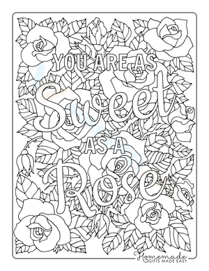 Roses Doodle Coloring Page | Essential Grade 3 ELA
