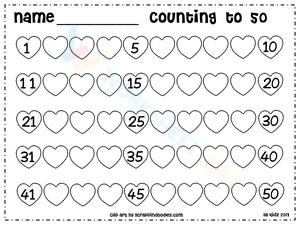 Essential Heart Counting & Place Value Worksheet | Grade 3-5