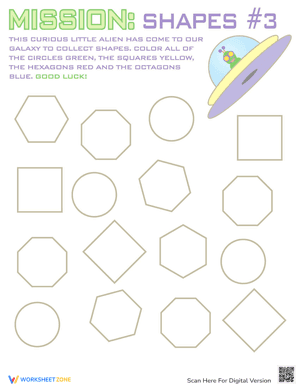 Color Shapes Worksheet