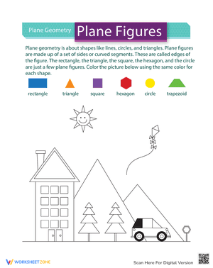 Identifying Plane Figures Worksheet