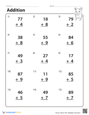 Addition Problems for Elementary Students