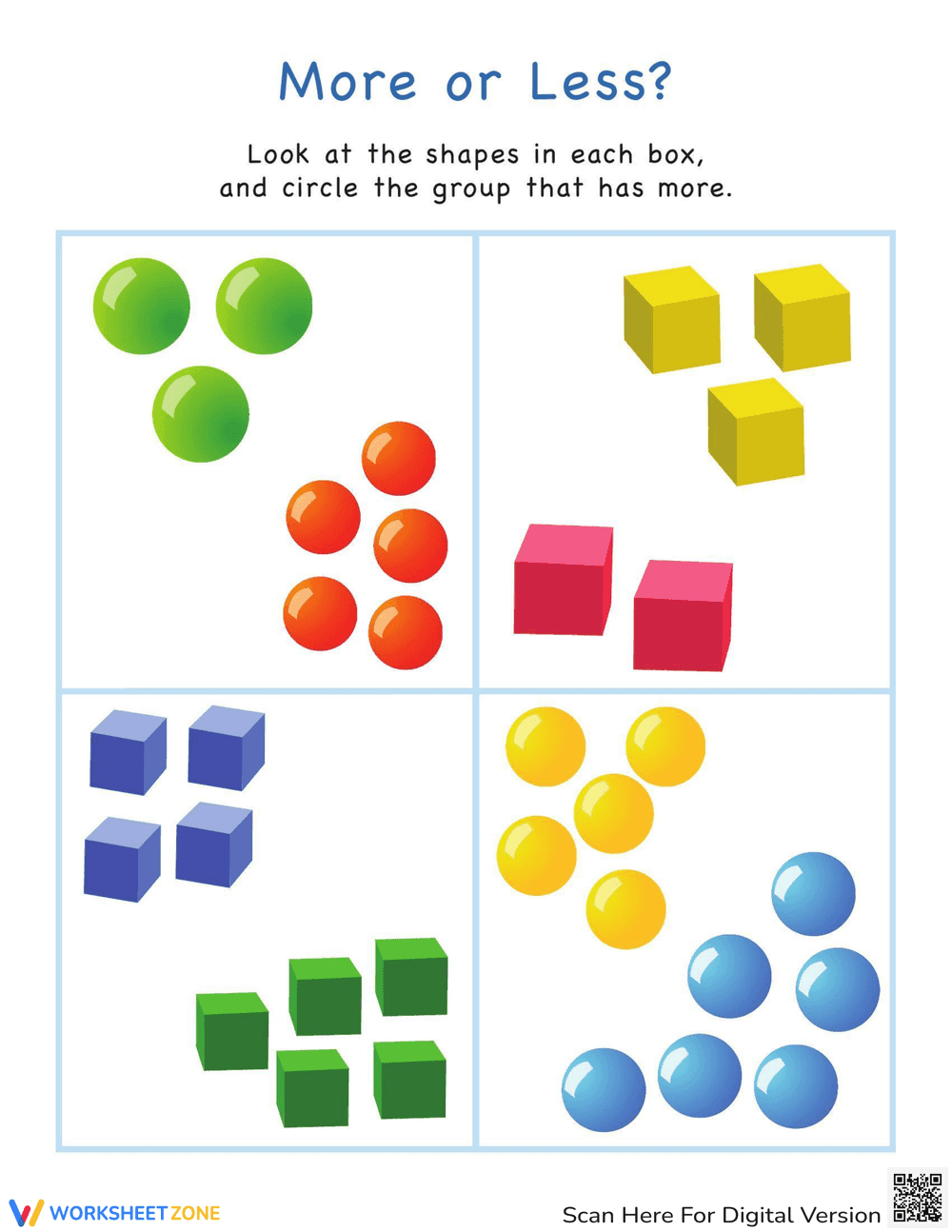 Identifying Shapes Worksheet - Page 1